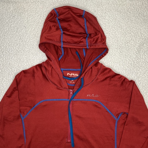 NRS Women’s Red 1/4 Zip Hoodie: Size Large - Picture 3 of 10